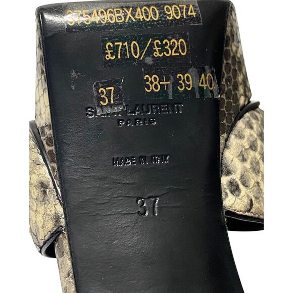 Saint Laurent Snakeskin Effect Tribute Platform Sandals in Multicolor Leather - Picture 5 of 10